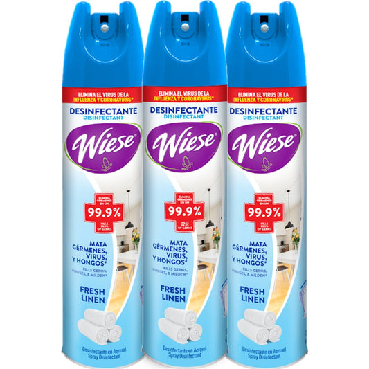Desinfectante en Aerosol Wiese de 226g / 8 oz *3 aerosoles por 299*